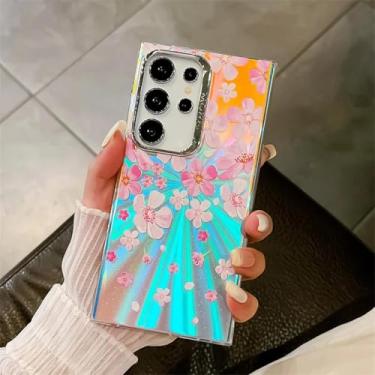 Imagem de Capa traseira rígida fosca para PC com flor de laser (para Samsung A35 5G/AH13)