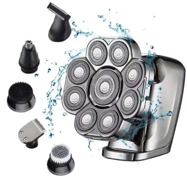 Imagem de Barbeador 9D Navalha À Prova D`Água Com 9 Cabeças Ajustáveis