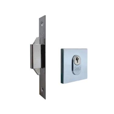 Imagem de Fechadura Porta De Correr Externa Roseta Quadrada Cromado - União Mund