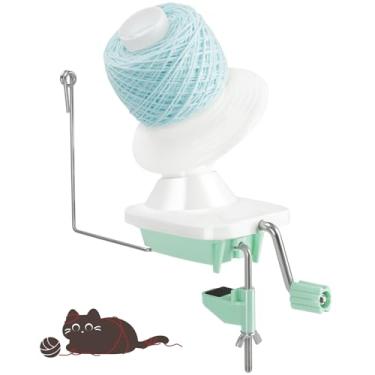 Imagem de ALHEKA Enrolador de fios – Enrolador de bolas de fio e girador para crochê e tricô 113 g, o ajudante de fios para entusiastas de tricô