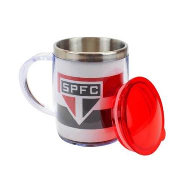 Imagem de Caneca Térmica Com Tampa 450Ml - São Paulo - Mileno