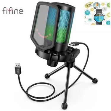 Imagem de Fifine A6V Microfone Gamer Rgb Fifine Condensador