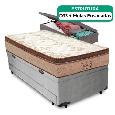 Imagem de Bicama Baú + Colchão Victory Molas V-Store 78x188x74