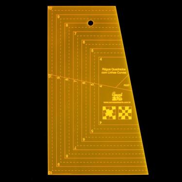 Imagem de Régua Quadrados Com Linhas Curvas em Polegadas