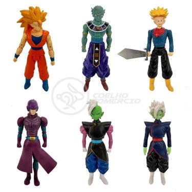 Imagem de Kit 6 Bonecos Dragon Ball Super Goku Ssj3, Zamasu