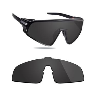 Imagem de Fiskr Lentes polarizadas de substituição compatíveis com óculos de sol Oakley Latch Panel OO9404, resistente a impactos e ajuste perfeito, Preto clássico, One Size