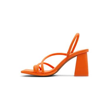 Imagem de Call It Spring Sandália feminina de salto luxuoso, Laranja brilhante, 6.5