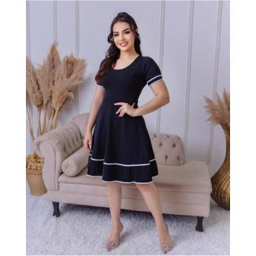 Imagem de Vestido Plus Size Moda Evangelica Rodado Do P ao G2 Lilas Feminino Cri