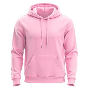 Imagem de Moletom Masculino Capuz Quente Flanelado Casaco Canguru Inverno Confor