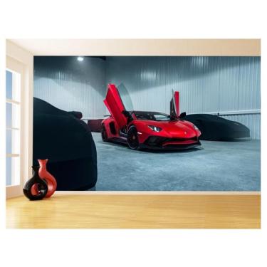 Imagem de Papel De Parede 3D Carro Lamborghini Aventador 3,5M Car188 - Você Deco