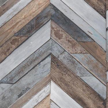 Imagem de Papel de Parede EP3401 Painel Chevron Madeira 10m x 0,53m - Grandeco