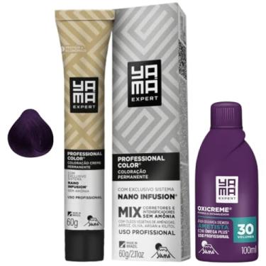 Imagem de Kit Coloração Yama Nano Infusion Profissional 022 Violeta + Ox Cremosa 30vol 100ml