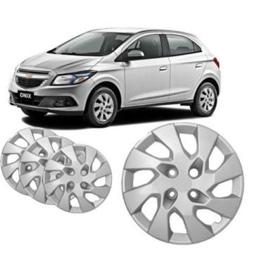 Imagem de Jogo de Calota Aro 14 Fixação P/ Parafuso Chevrolet Corsa, Onix e Pris