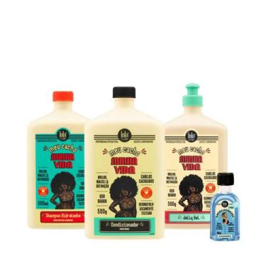 Imagem de Kit Lola Meu Cacho Minha Vida Sh 500ml + Cond 500ml + Jelly Gel 500ml 