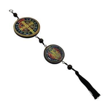 Imagem de Adorno Escapulário de Porta Medalha de São Bento com Pompom