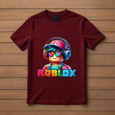 Imagem de Camisa Camiseta T-Shirt Infantil Juvenil Roblox Fone Filme Desenho - J