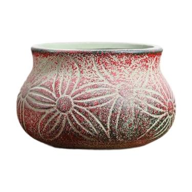Imagem de ＡＷＨＡＯ Vaso de plantas, vaso de flores, de cerâmica rústica, recipiente boho, decoração para casa, de flores, floral para estufa, quarto, quintal,