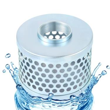 Imagem de Dazzleimart Filtro De Sucção Com Orifício Redondo Para Bombas, Água Cesto Aço Carbono, Rosca Fêmea Npt, Reduz A Entrada Sólidos Na Bomba (2")