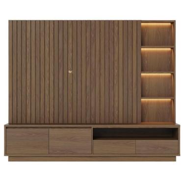 Imagem de Home Ripado Para Tvs De 82 E Com Led Nice Amendoa