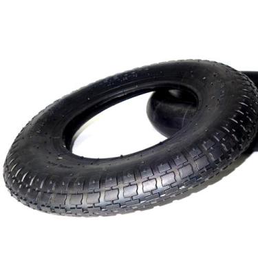 Imagem de Kit Pneu com Câmara para Carrinho de Mão - 3.25 x 8 - Borrachas Impéri