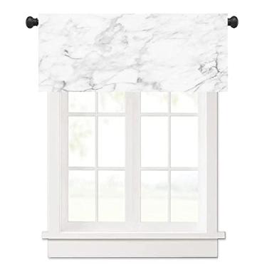 Imagem de Saia de cortina de mármore, textura de mármore, para banheiros com bolsos de mastro, L 106 x C 30 cm