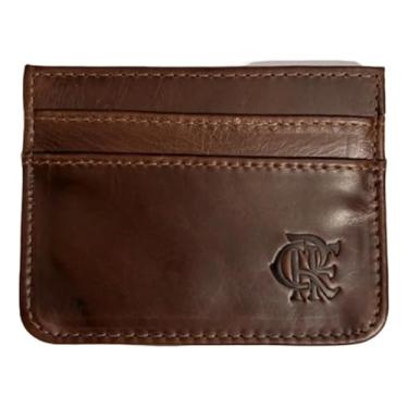 Imagem de Carteira Flamengo Smart Card Em Couro Marrom - Arena Couros