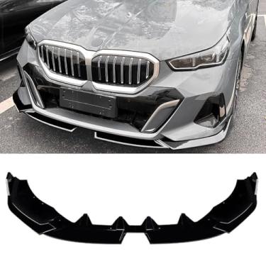Imagem de Lábio do para-choque dianteiro compatível com 5 séries I5 G60 G61 2024 kit para-choque dianteiro spoiler guarda acessórios para carro (preto brilhante)