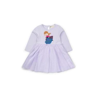 Imagem de MONICA + ANDY Vestido de tule Disney orgânico para bebês, Disney's Frozen Anna, 3 Anos