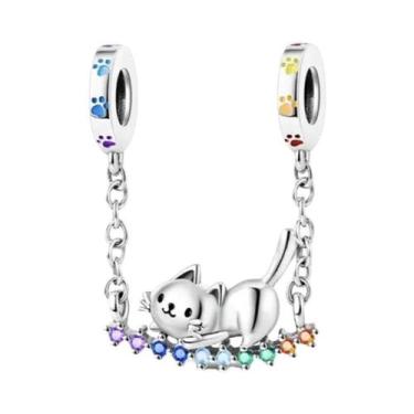 Imagem de Berloque De Prata 925 Com Margarida, Borboleta E Coração Para Pulseira