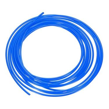 Imagem de HARFINGTON Tubo de linha de ar pneumático 6 mm OD x 4 mm ID 10 metros (32,8 pés) tubos de nylon tubo de mangueira de ar de poliamida para compressor de ar transferência de fluido de água, azul