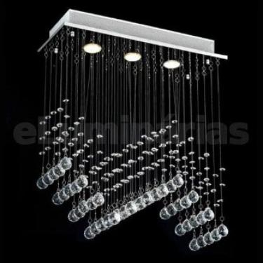 Imagem de Lustre Para Sala, Quarto, Cozinha, Sala De Jantar Cristal K9 Base 18x70 90cm
