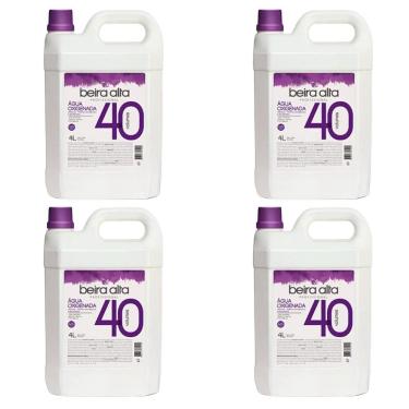 Imagem de Kit Água Oxigenada Beira Alta 40 Volumes 4l C/4