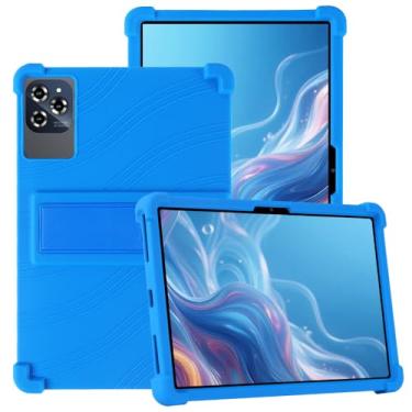 Imagem de Kebiory Compatível com tablet TABWEE de 11 polegadas modelo T90 / para tablet TABWEE W90 11 polegadas SOFE capa de silicone à prova de choque compatível com crianças com suporte para TABWEE T90 / W90