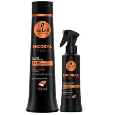 Imagem de Kit Shampoo 500Ml + Fluido 120Ml Haskell Encorpa Cabelo
