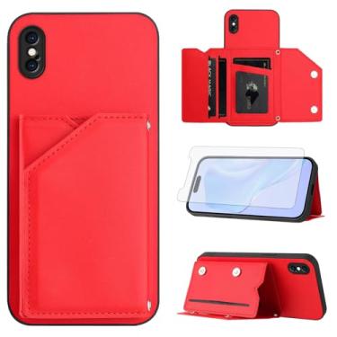 Imagem de Asuwish Capa de telefone para iPhone Xs Max capa carteira com protetor de tela de vidro temperado suporte suporte para cartão alça transversal cordão de couro celular i X XR Xsmax 10x SX Xmax 10xs 10s