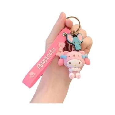 Imagem de Chaveiro Kawaii Sanrio Kuromi Hello Kitty Cinnamoroll Chaveiro De Carr