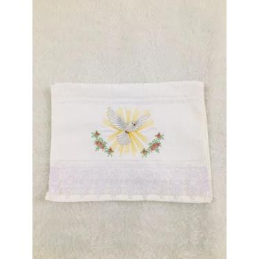 Imagem de Toalha de lavabo  Branca Espírito Santo - DaniBordados