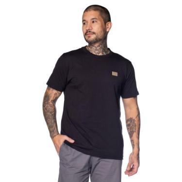 Imagem de Camiseta Masculina Gangster Gola Canelada Preto, Preto, P