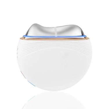 Imagem de Ferramentas faciais elétricas Gua Sha – Ferramenta de esculpir rosto quente e frio 6 em 1 – Massageador LED de gelo, aquecido, micro e vibração e vermelho/azul/roxo para antienvelhecimento e rugas