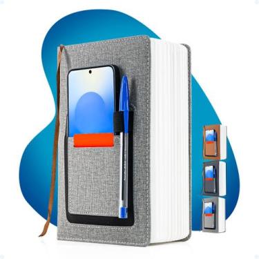 Imagem de Caderno Capa Dura Executivo Data Marca Paginas Porta Caneta - Tex Web,