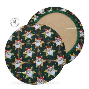 Imagem de 01 Capa de Sousplat Arabesco Verde Natal - 35 cm - Várias Cores e Esta