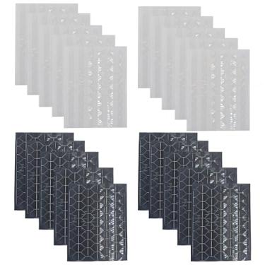 Imagem de pson 20 folhas (2040 peças) Adesivos autoadesivos de cantos fotográficos para álbuns, álbuns de fotos, artesanato DIY, diários (preto e transparente)