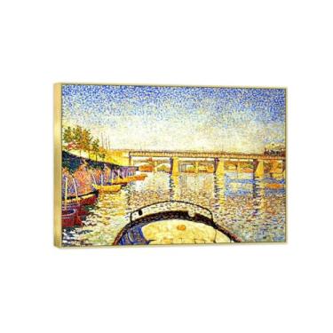 Imagem de Famosa pintura de arte de parede em tela para decoração de casa - Barco 2 - Pôster e impressões douradas para sala de estar 70 x 100 cm 27 x 39 pol