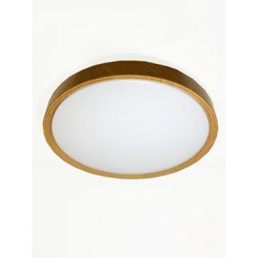 Imagem de Plafon ABS 48W bivolt 3 Temperaturas 50cm Redondo Madeira Clara