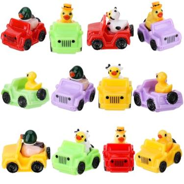 Imagem de 12 peças de patos para jipes, jipes engraçados, patos para pato, mini patos de resina em um jipe, compatível com a tradição Jeep Ducking, atividades sociais, presentes de pegadinha (12 estilos)