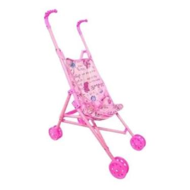 Imagem de Carrinho de Boneca Rosa Para Brincadeiras Cheias de Imaginacao e Estilo