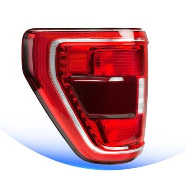 Imagem de Luz traseira compatível com 2021 2022 2023 Ford F150 XL XLT halogêneo tipo lanterna traseira com ponto cego substituição de montagem de lâmpada de freio de seta traseira (lado esquerdo do motorista)
