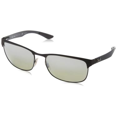 Imagem de Óculos de Sol Ray-Ban Polarizado 0RB8319CH 186/5J Tam 60 / Preto - Lentes Cinza Espelhado