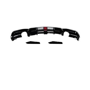 Imagem de Aerofólio difusor para para-choque traseiro de carro com luz de freio compatível com BMW F30 MT MP 325i 330i 2013-2019(2 Side Single Output)