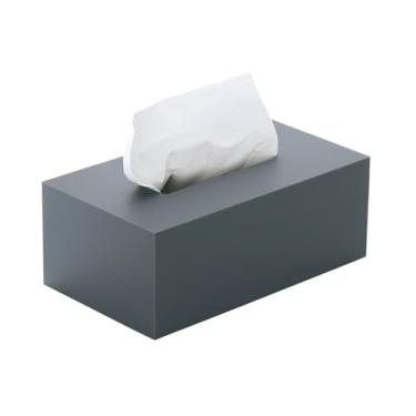 Imagem de Capa para caixa de lenços de papel Leve Hotel Luxo Comercial Simples Acrílico Lenços Umedecidos Box Escritório Clube Sala de Estar Guardanapo Dispensador Facial(Gray,Grande)